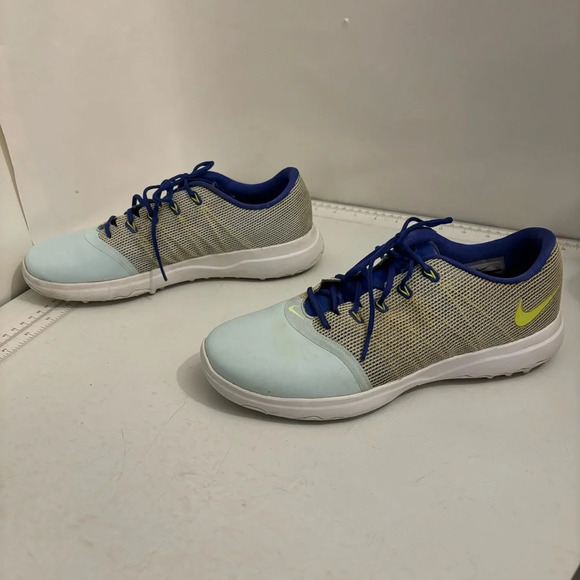 Nike women’s Lunar Empress 2 Glacier blue volt 819040-401 Golf cleats size 9.5 - Picture 4 of 12